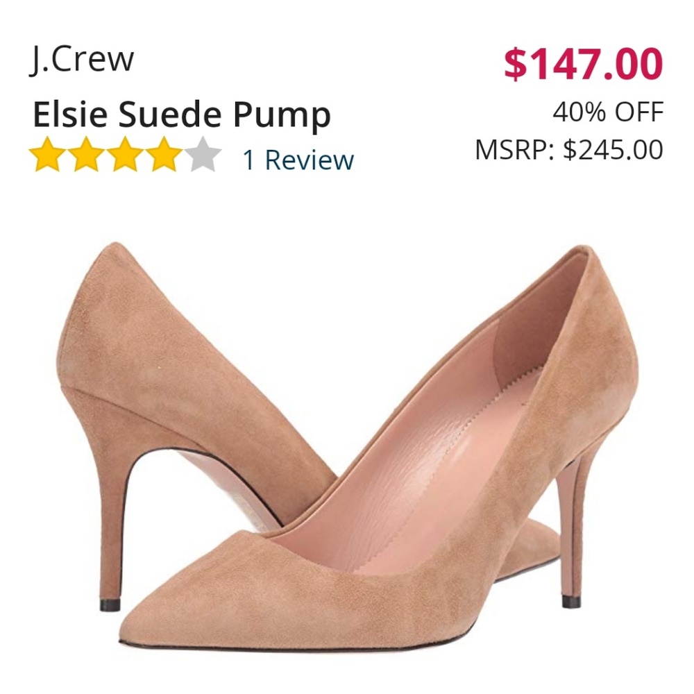 J C R E W  Elsie Suede Pump